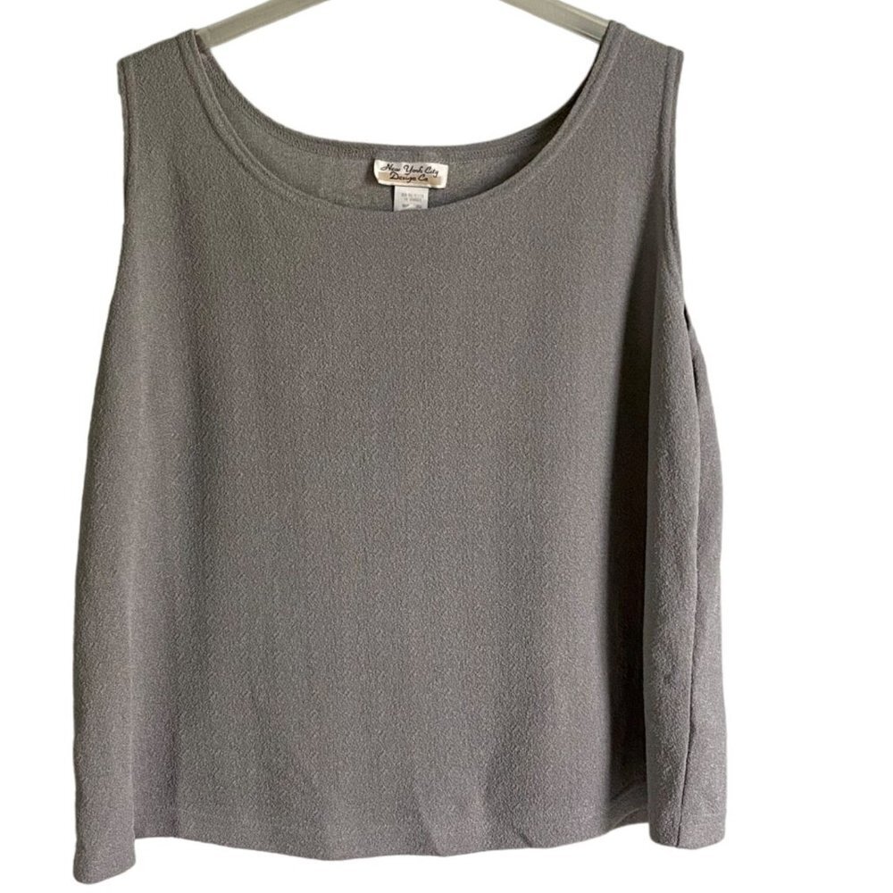 New York City Design Co. Gray Sleeveless Top Size 2X